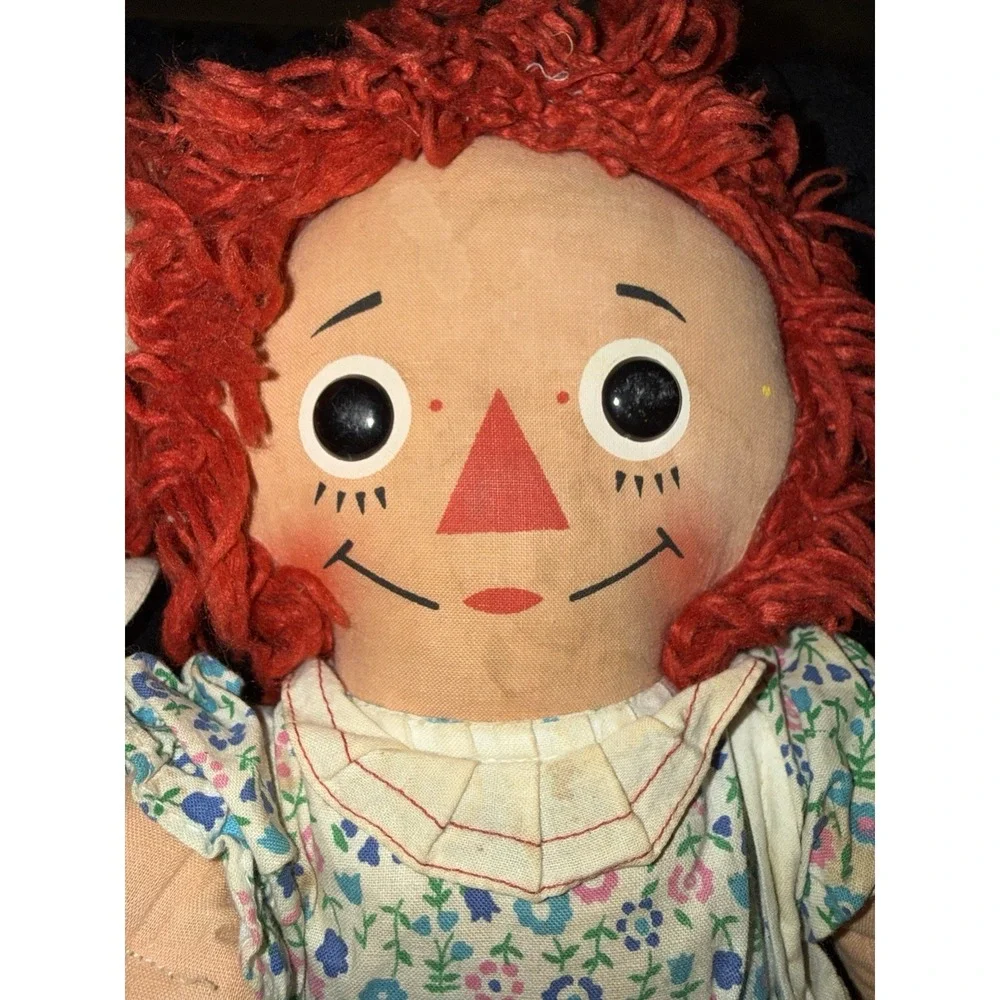 Vintage Raggedy Ann & Andy‎ Dolls Rag Doll Kinckerbocker Toy Co - Stains